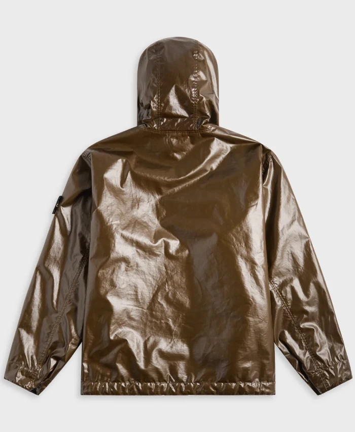 Stone Island Mussola Gommata TC Garment Dyed Leather Jacket