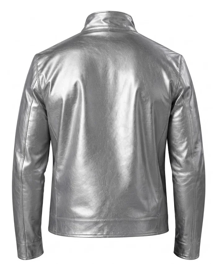 Street Fighter Curtis James Metallic Leather Jacket