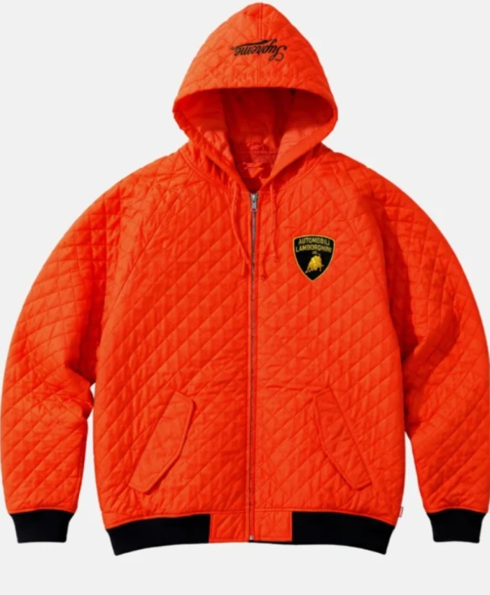Supreme Automobili Lamborghini Zip Up Hooded Work Jacket Sale