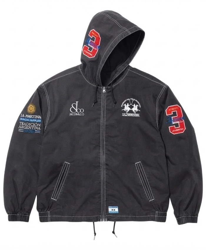 Supreme La Martina Black Hooded Jacket