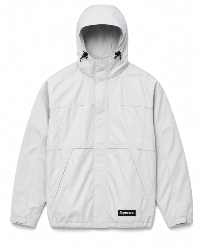 Supreme Peace Embroidered White Hooded Jacket