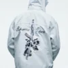 Supreme Peace Embroidered White Hooded Jacket