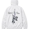 Supreme Peace Embroidered White Hooded Jacket On Sale