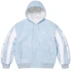 Supreme x Jordan Hooded Leather Jacket On Sale 