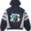 Supreme x SALEM Half Zip Stadium Navy Jacket