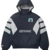 Supreme x SALEM Navy Half Zip Stadium Jacket
