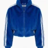 TV Series Ted Lasso Juno Temple Blue Fur Jacket