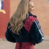 TV Series Ted Lasso Season 4 Juno Temple Blue Fur Jacket