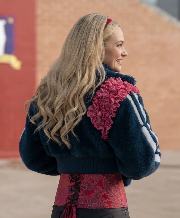 TV Series Ted Lasso Season 4 Juno Temple Blue Fur Jacket