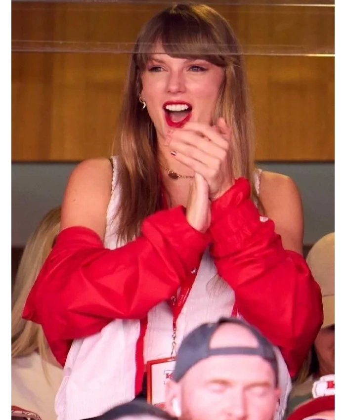 Taylor Swift Kansas City Chiefs Game White Cotton Jacket