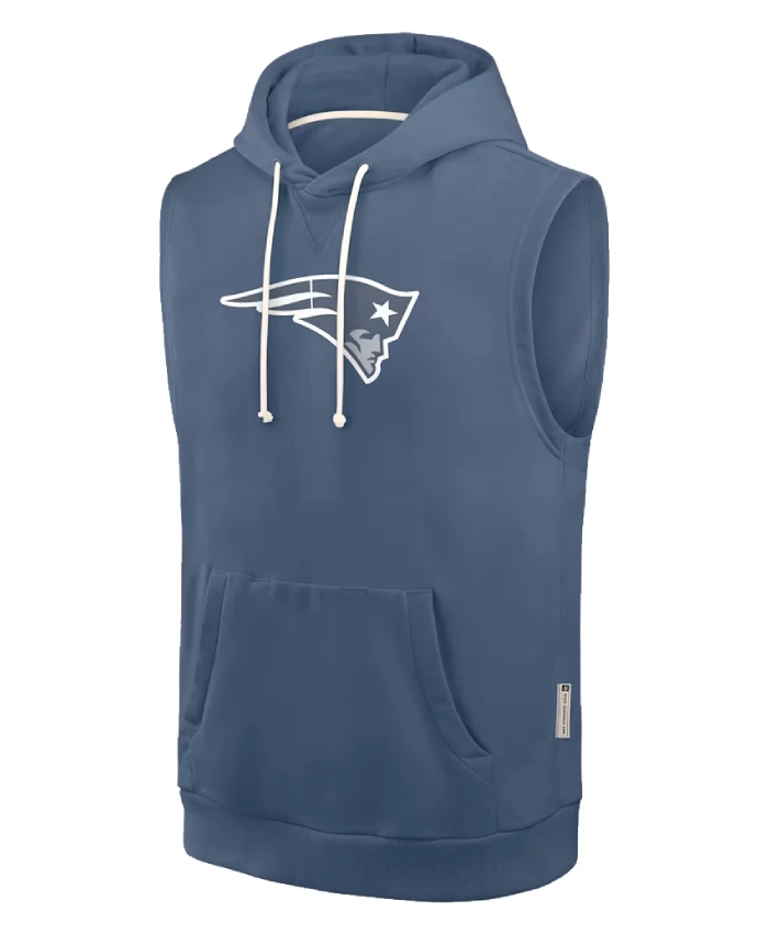 Team New England Patriots Rivalries Sleeveless Blue Pullover Hoodie