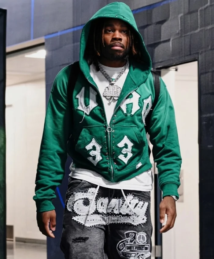 Team Seattle Seahawks Don Q Green Zip Up Hoodie