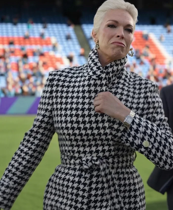 Ted Lasso Season 4 Hannah Waddingham Long Houndstooth Coat