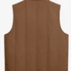 Texas Longhorns Academic Brown Padded Full Zip Cotton Vest