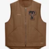 Texas Longhorns Academic Brown Padded Full Zip Vest