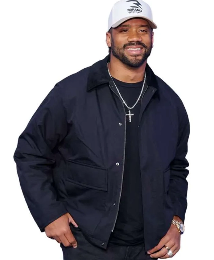 The 2026 US Open NYC Russell Wilson Blue Cotton Bomber Jacket