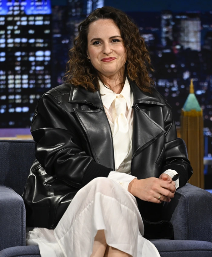 The Tonight Show Starring Jimmy Fallon 2026 Rachael Gunn Black Leather Jacket