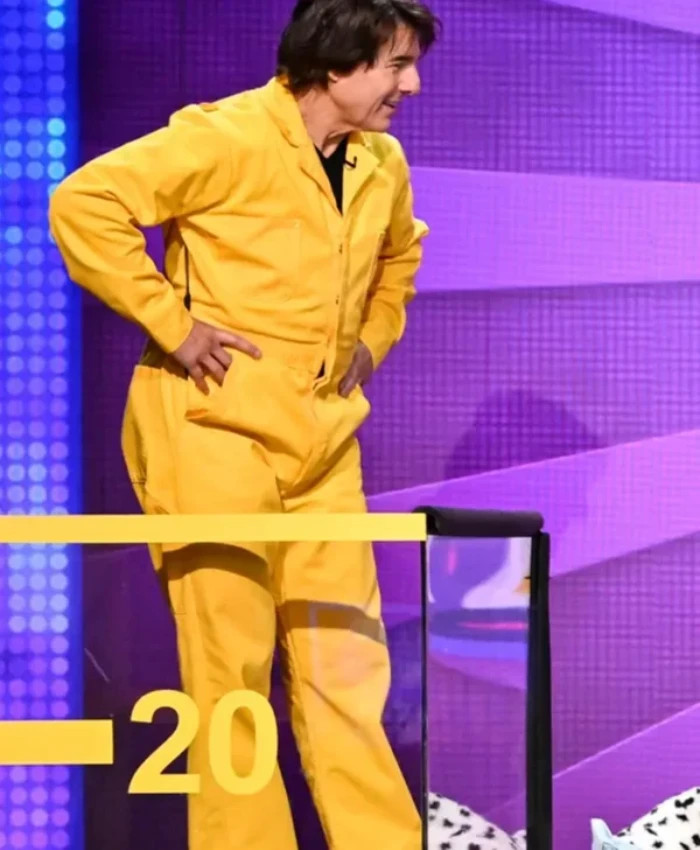 The Tonight Show Starring Jimmy Fallon Tom Cruise Digger 2026 Yellow Cotton Jumpsuit