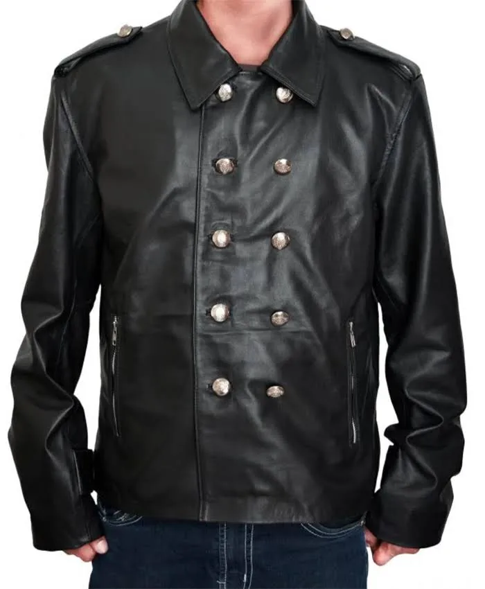 The Vampire Diaries Klaus Mikaelson Double Breasted Leather Jacket