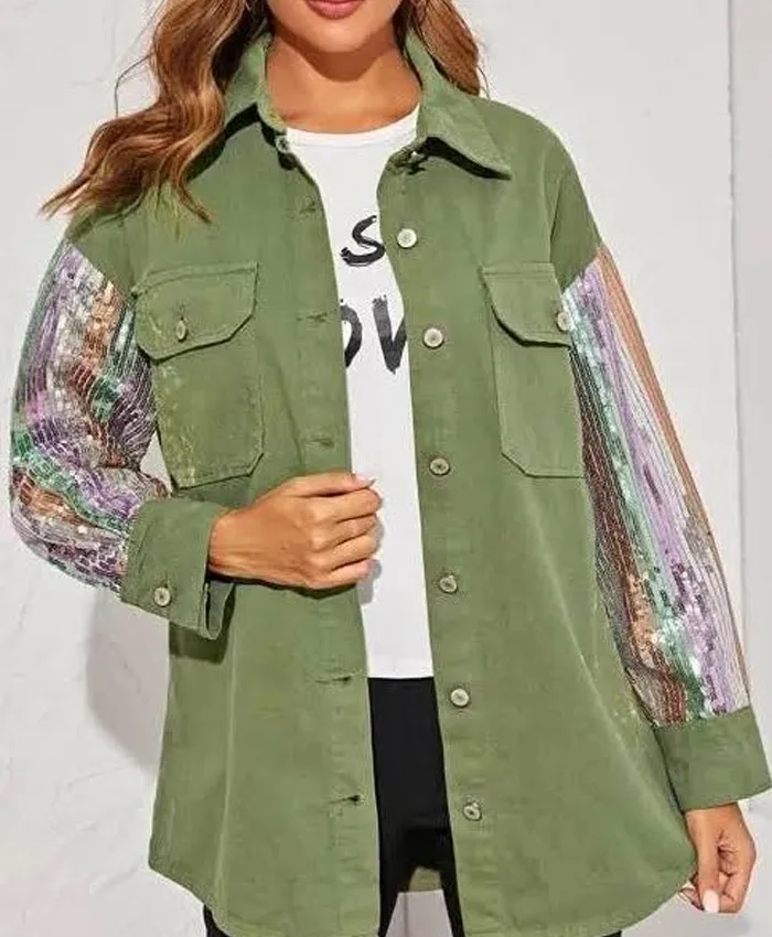 The Wilds Martha Blackburn Cotton and Sequin Jacket
