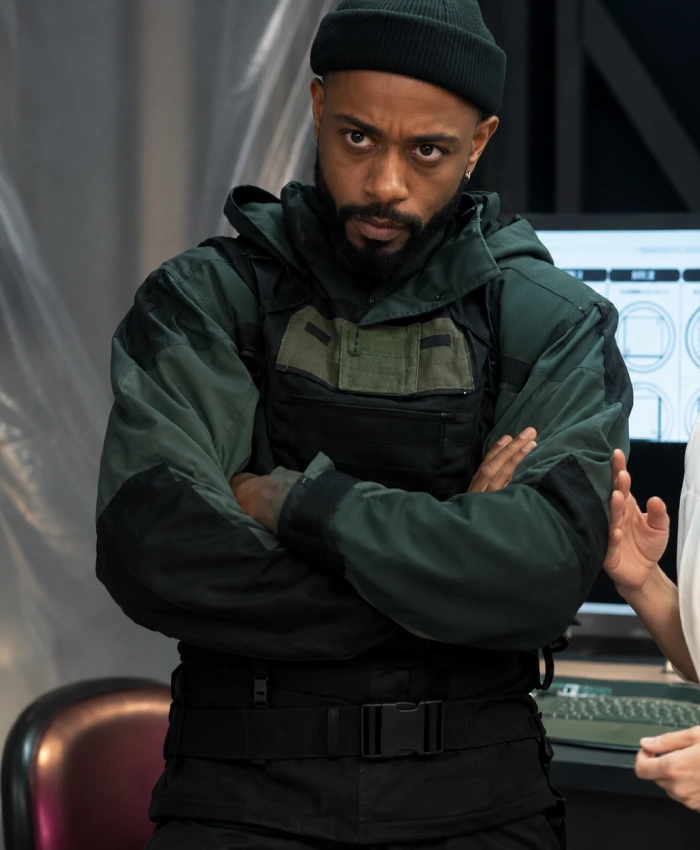 The Wrong Girls LaKeith Stanfield Green Hooded Jacket