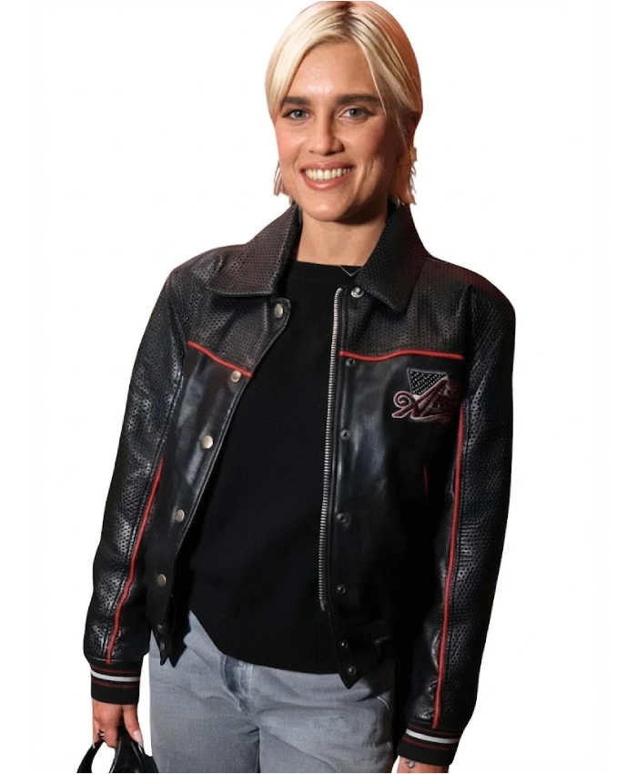Tigerlily Taylor Wuthering Heights 2026 Movie Event Black Bomber Jacket