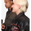 Tigerlily Taylor Wuthering Heights 2026 Movie Event Black Bomber Leather Jacket