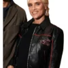 Tigerlily Taylor Wuthering Heights 2026 Movie Event Black Leather Jacket
