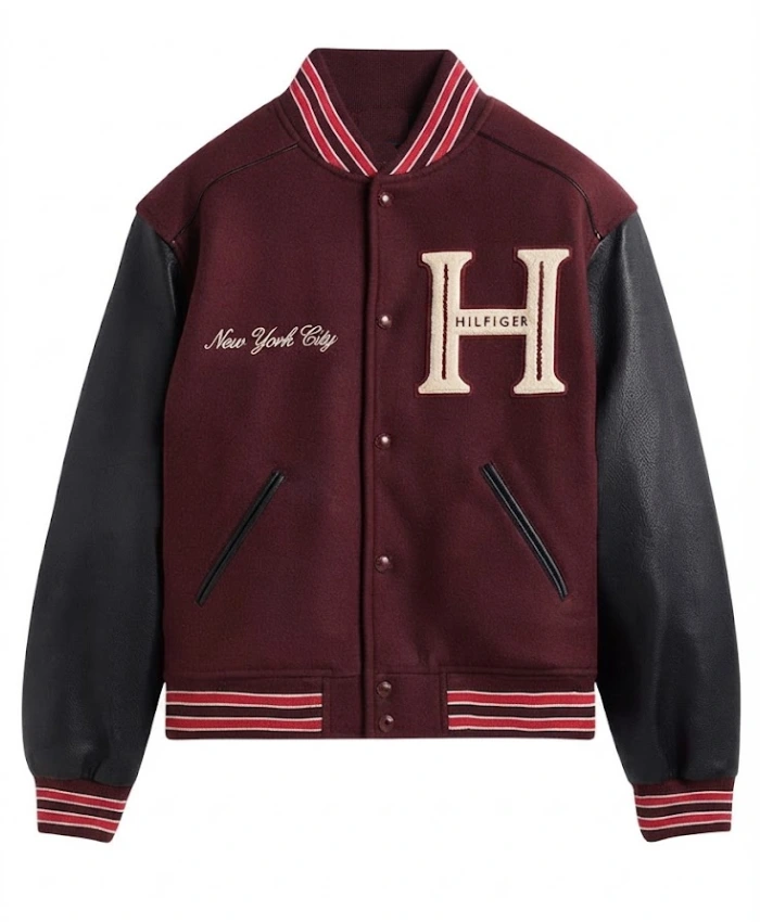 Tommy Hilfiger Travis Kelce Mixed Media Wool Jacket