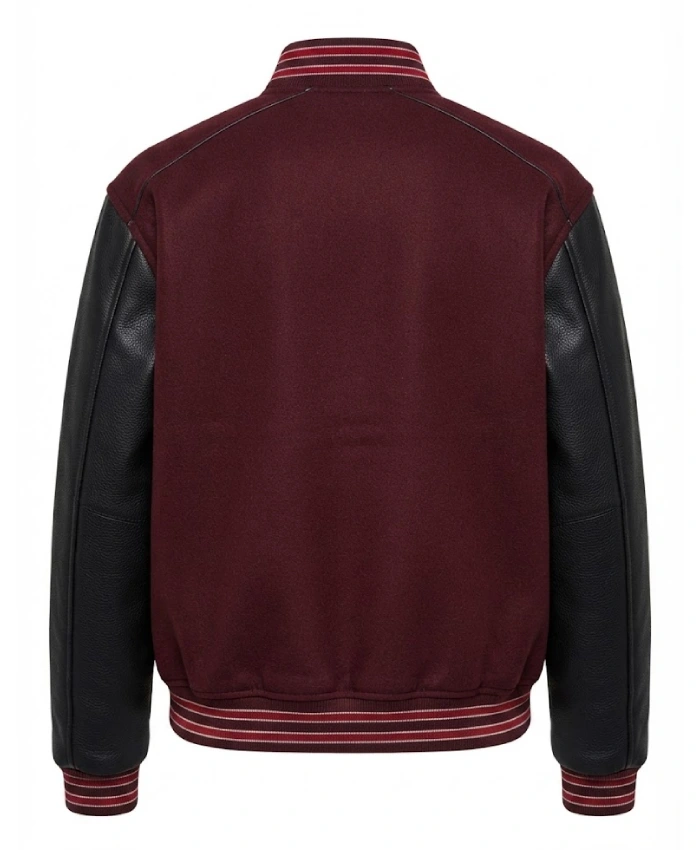 Tommy Hilfiger Travis Kelce Mixed Media Wool Varsity Jacket