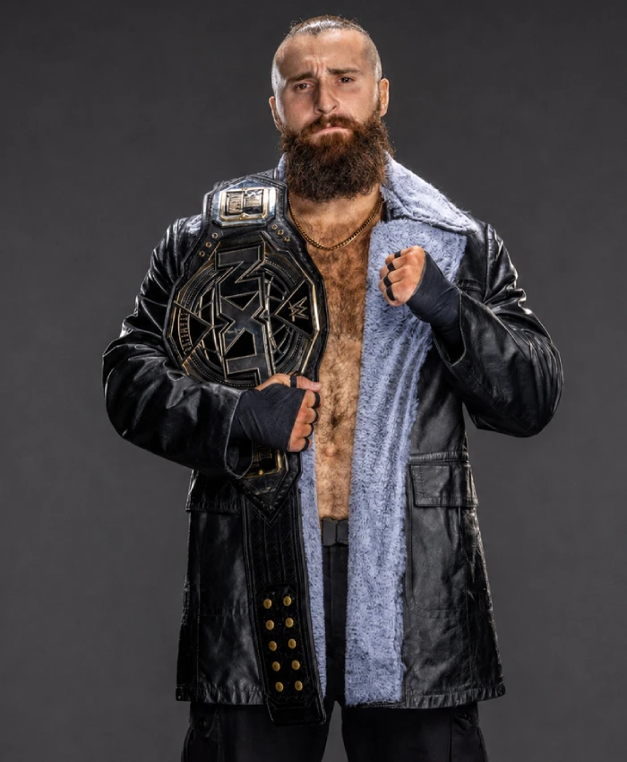 Tony D Angelo WWE NXT Super Star Black Shearling Leather Jacket