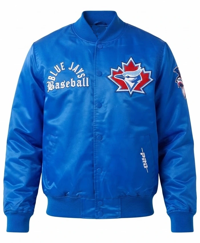 Toronto Blue Jays Modern Originals Full Snap Royal Satin Jacket On Sale