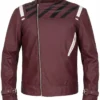 Travis Touchdown No More Heroes Maroon Leather Jacket On Sale