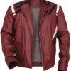 Travis Touchdown No More Heroes Maroon Leather Jacket Sale