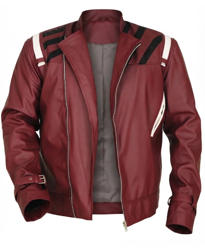Travis Touchdown No More Heroes Maroon Leather Jacket Sale