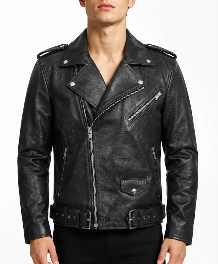 Trendy Black Premium Motorcycle Jacket For Mens