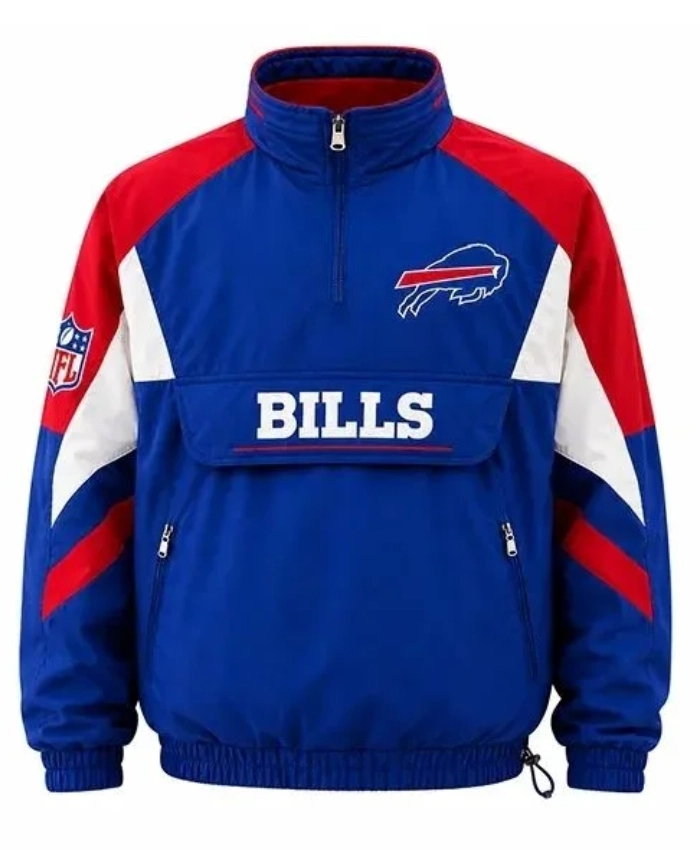 Trendy Buffalo Bills Starter Half Zip Royal Blue Jacket