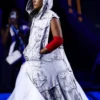 US Open Naomi Osaka Off White Patches Custom Hooded Gown On Sale