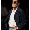 US Open Tennis Championships Rami Malek Blue Suede Jacket