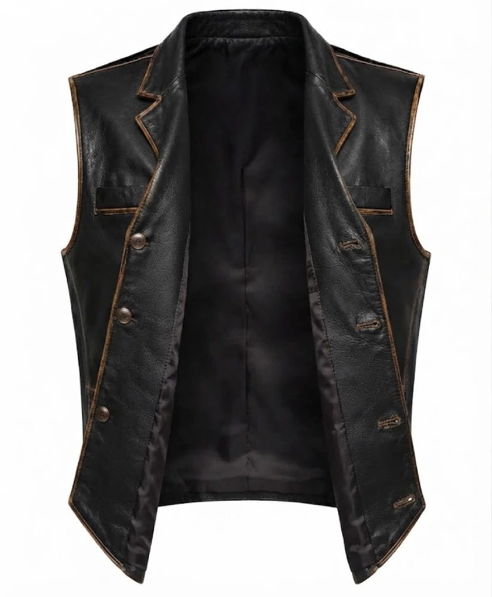 Undertaker Clash Of Clans Game Black Leather Vest