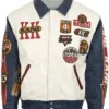 Usopp One Piece Jacob Romero White and Blue Leather Jacket