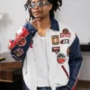 Usopp One Piece TV Series Jacob Romero White and Blue Leather Jacket Sale