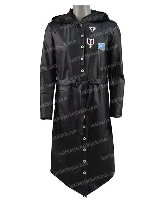 Video Game Womens PUBG Black Leather Coat
