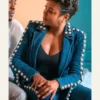 Why Did I Get Married Again Taraji P Henson Blue Embellished Jacket