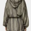 Anne Hathaway The Devil Wears Prada 2 Silk Striped Utility Jacket