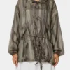 Anne Hathaway The Devil Wears Prada 2 Silk Striped Utility Jacket