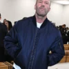 2026 London Fashion Week Jason Statham Blue Satin Jacket