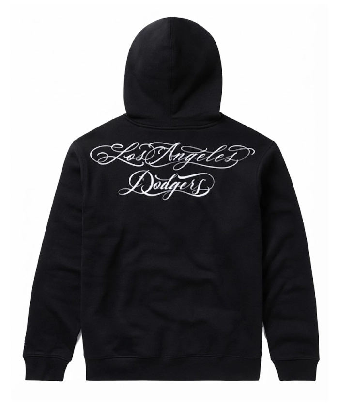2026 Los Angeles Dodgers Fine Line Black Pullover Hoodie