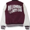 4 Billionaire Boys Club BBC Varsity White Leather and Maroon Jacket