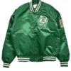 90s Boston Celtics Spellout Full Snap Bomber Jacket